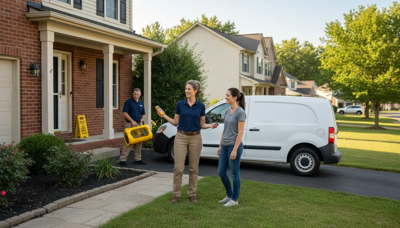 Residential water damage restoration in Matteson, IL